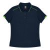 Hamilton Womens Polos Navy Kawa Green